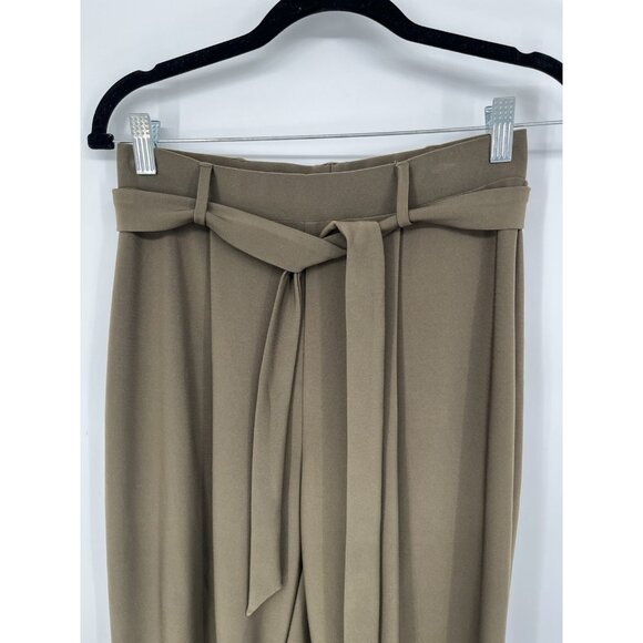 NWT Joseph Ribkoff Tie Belted pants Khaki Green Size 4 - Picture 3 of 9